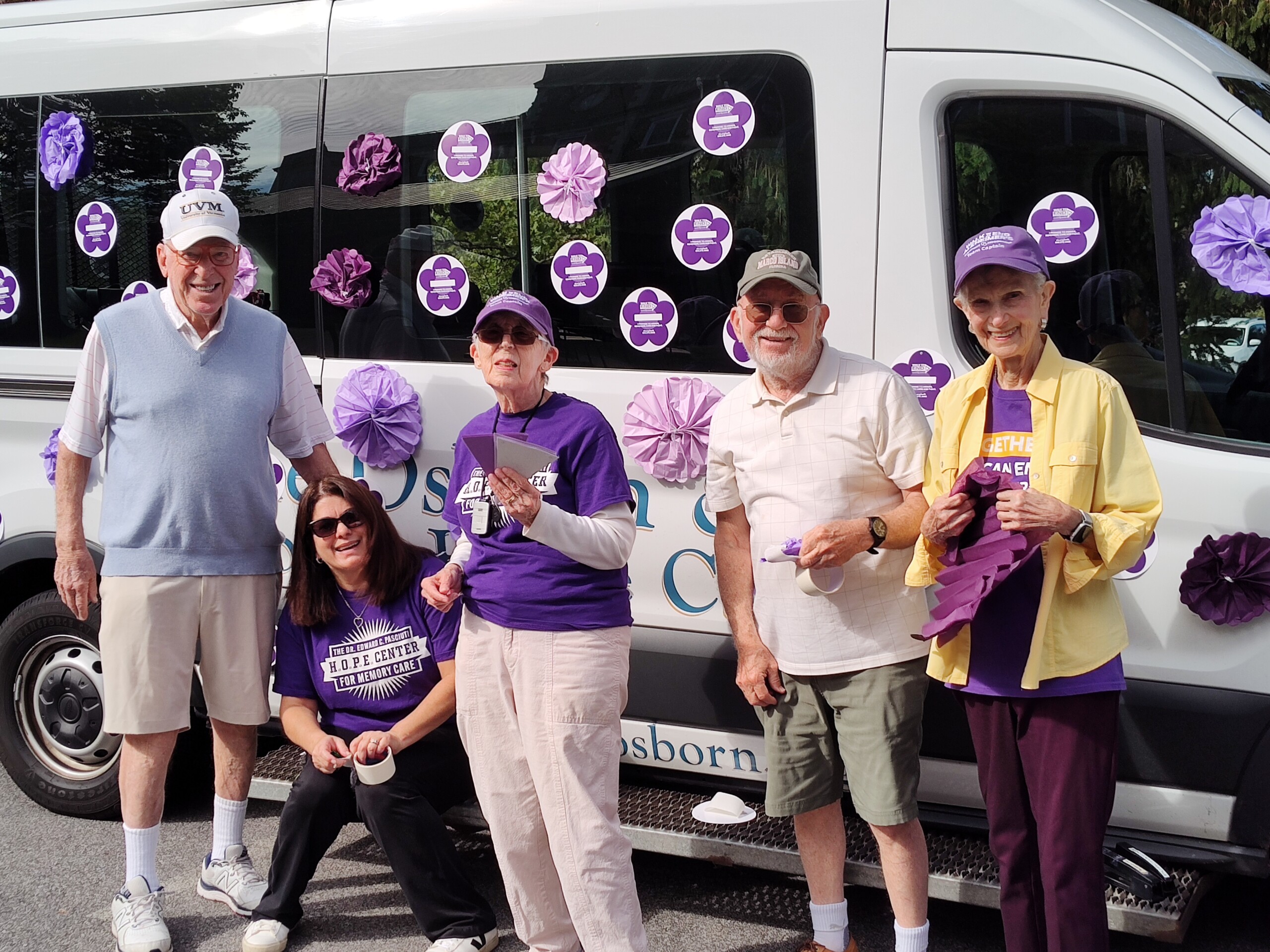 (PHOTO: Osborn Sterling Park residents and staff getting ready for the Alzheimer’s Walk. Contributed.)