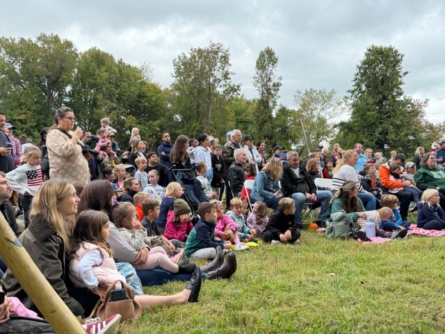 (PHOTO: Rye community gathered at the Edith Read Wildlife Sanctuary for Fall Fest. Contributed.)