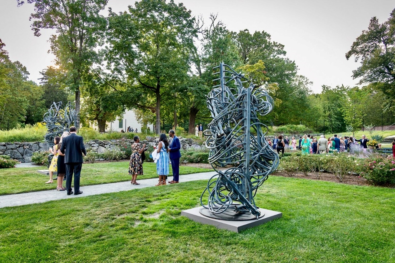 (PHOTO: Analogue Sites by Jorge Otero-Pailos opened at the Jay Heritage Center in September. Visitors loved the scale of the sculptures and compared the exhibit to something they might see at Pepsico Gardens or Storm King. Contributed: Jay Heritage Center, Kim Crichlow.)