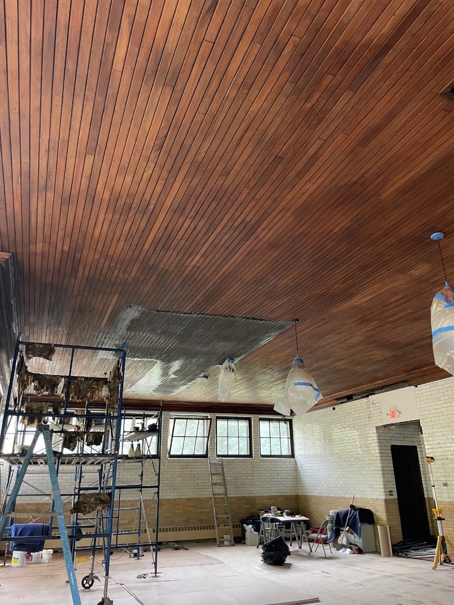(PHOTO: 53 Restorations at work at the Wachenheim Center of the Jay Heritage Center. Contributed: Jay Heritage Center, Kim Crichlow.)