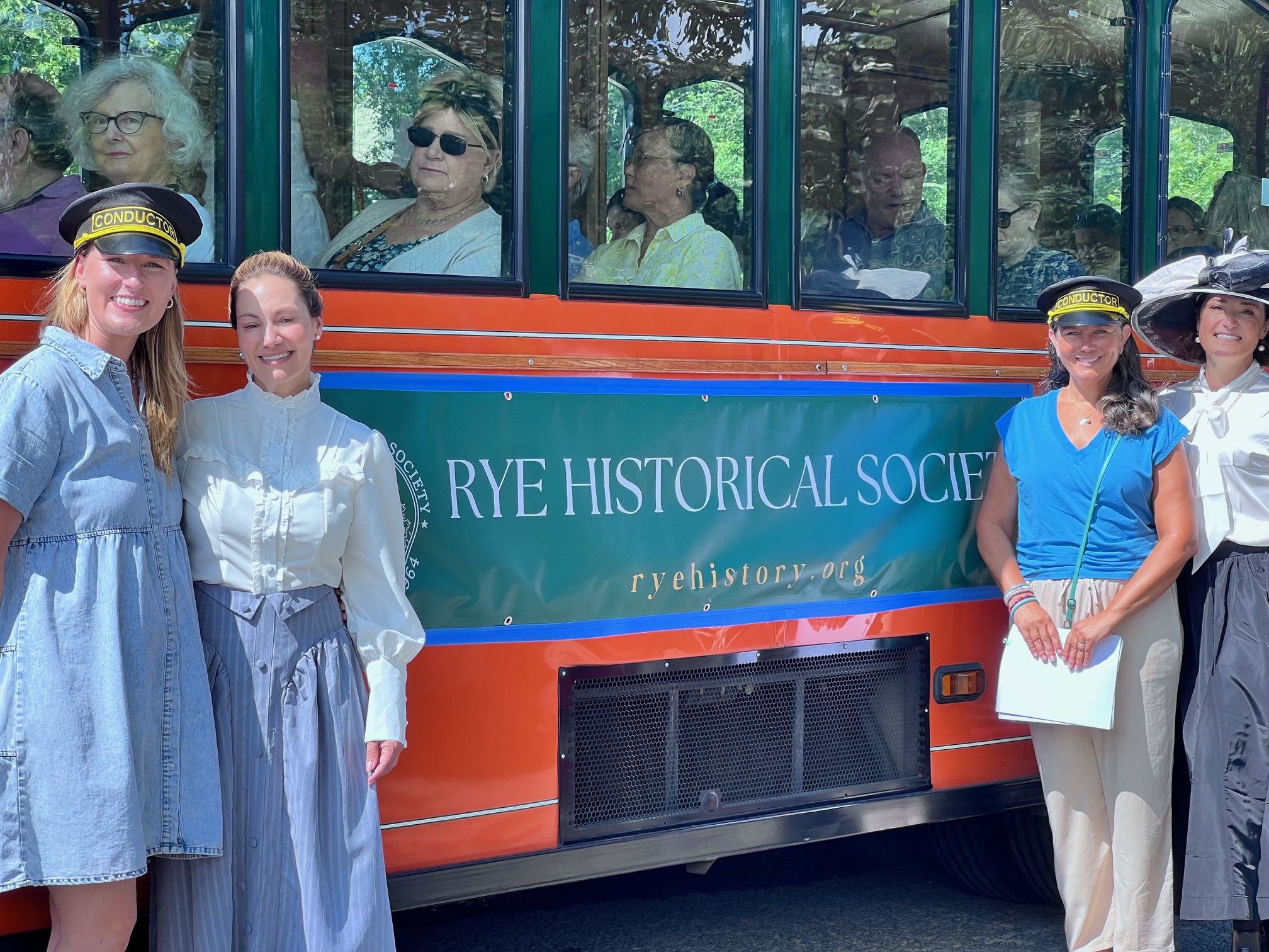 (PHOTO: The Rye Historical Society debuted their Trolley Tour & Picnic program in 2025 with a historic renovated New Orleans trolley car. Contributed.)