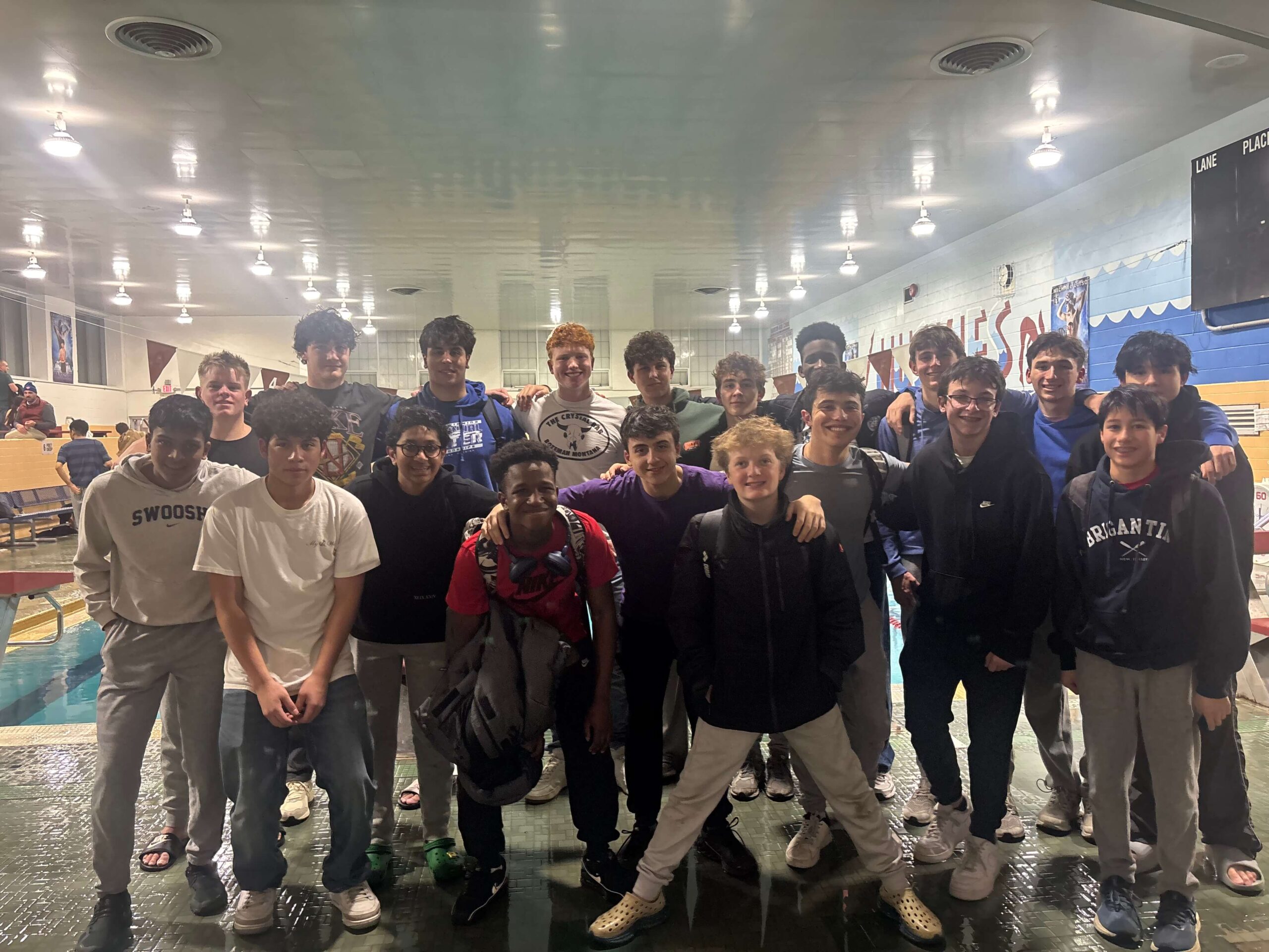 (PHOTO: The Rye - Blind Brook Boys Swim and Dive team from a loss on December 1, 2025. Contributed.)