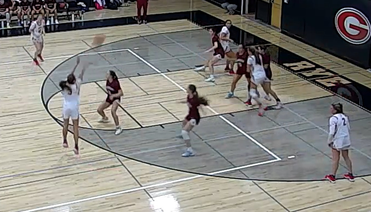 (PHOTO: Rye girls Basketball's Stella Maresca (#3) had 16 points vs Harrison on December 22, 2025.)