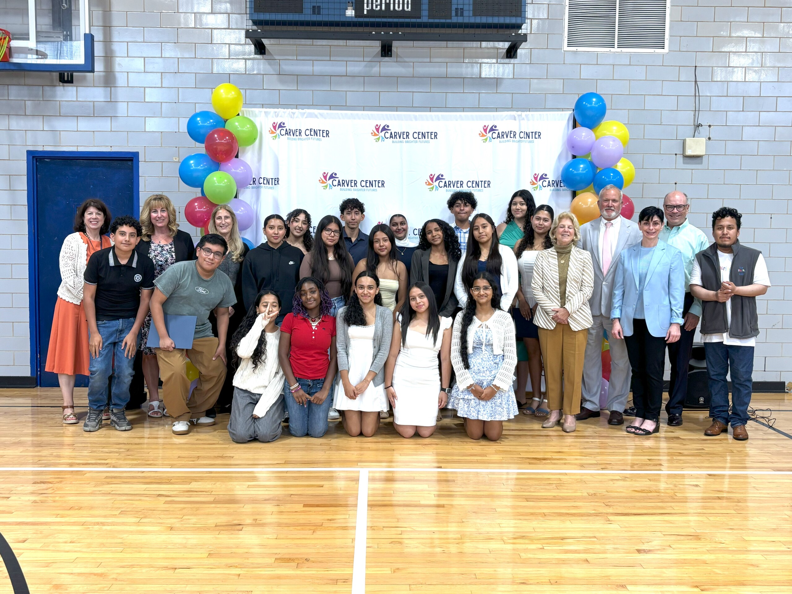 (PHOTO: CEO Anne Bradner and New York State Senator Shelley Mayer with teens participating in the summer youth employment program. Contributed.)