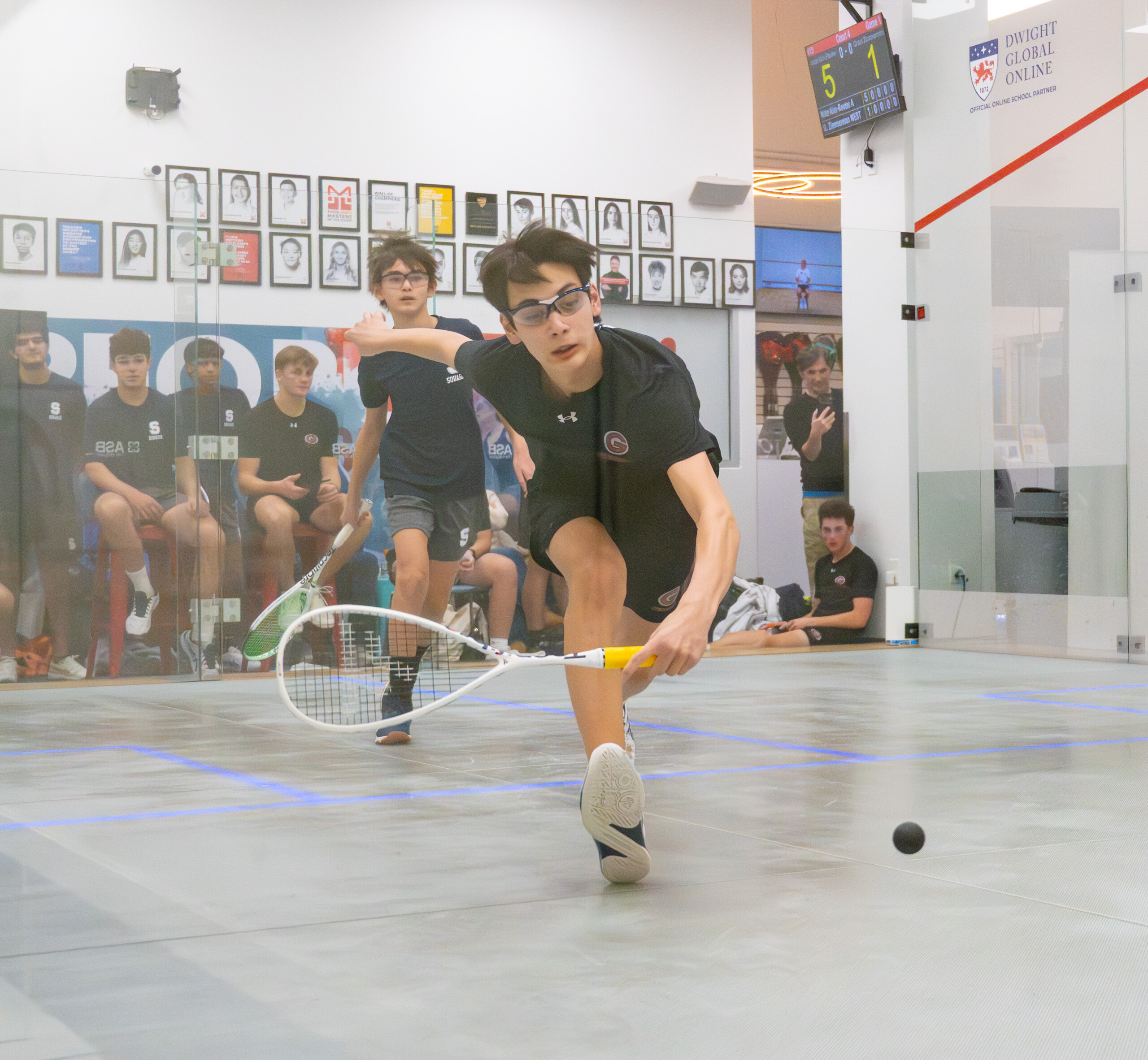 (PHOTO: Rye Boys Squash's Nate Kim-Reuter from a match on January 20, 2026. Contributed.)