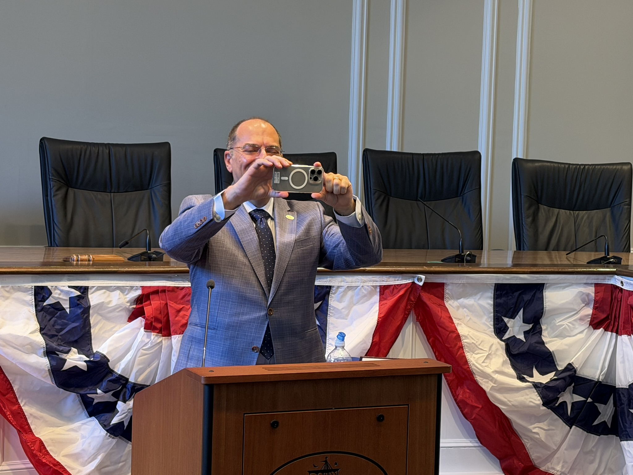 (PHOTO: The City of Rye inauguration ceremony on January 4, 2026. The "New Josh" - Rye Mayor Josh Nathan. Say cheese.)