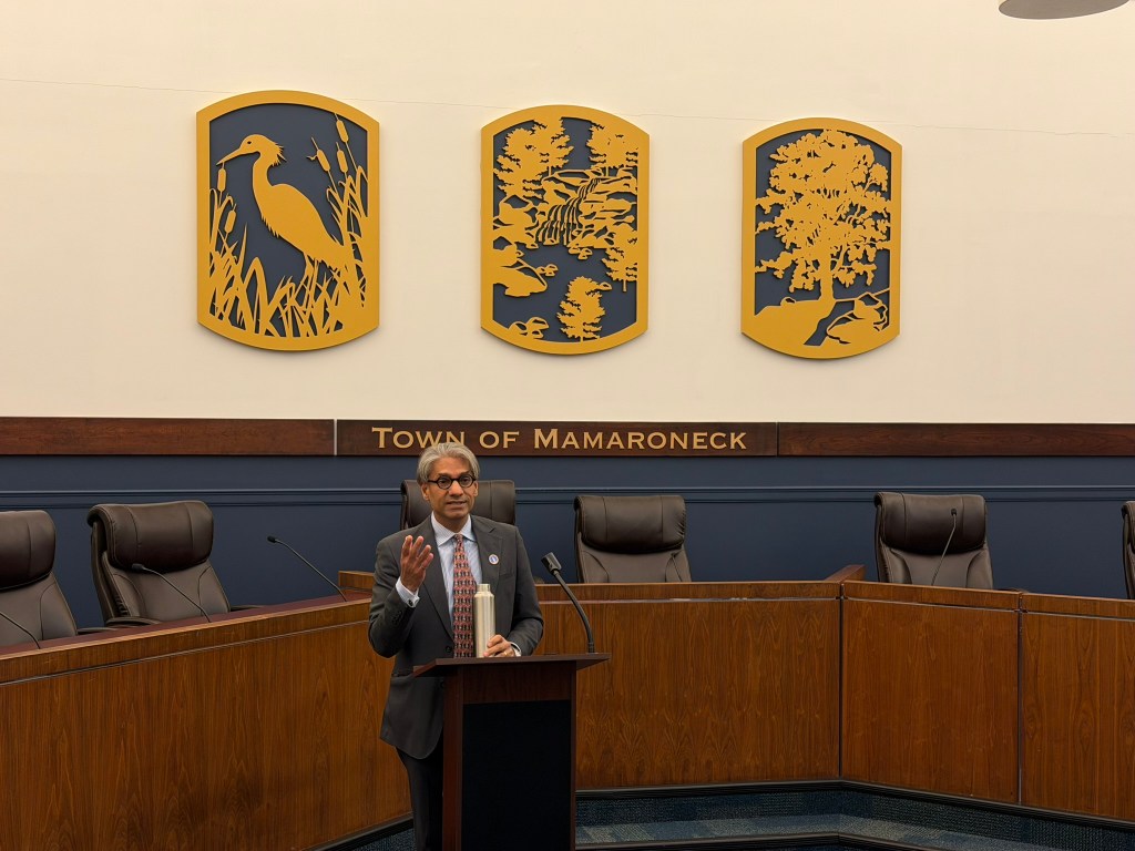 (PHOTO: County Legislator Anant Nambiar, representing District 7 including the City of Rye, was sworn in on January 8, 2026 at the Mamaroneck Village Courthouse.)