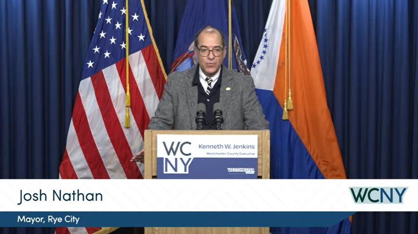 (PHOTO: Rye Mayor Josh Nathan was invited to participate at the This Week in Westchester: The Briefing with Westchester County Executive Ken Jenkins on Tuesday, January 20, 2026.)