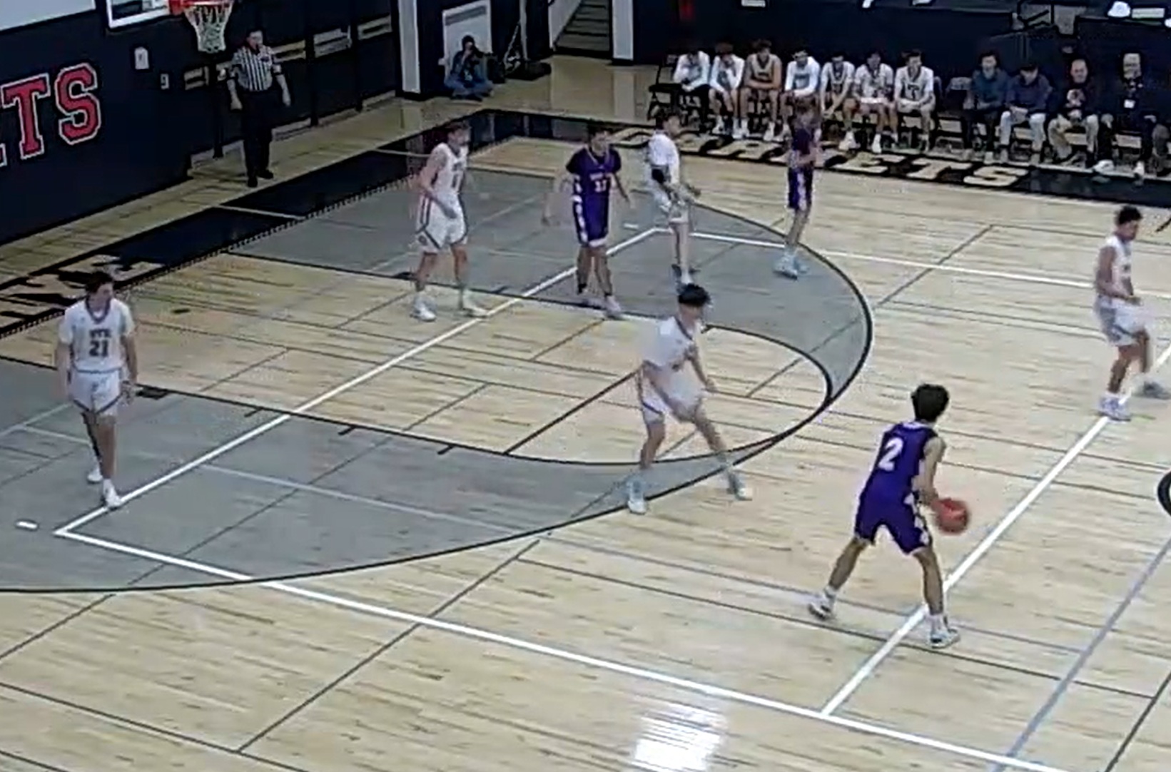 (PHOTO: The Rye Boys Basketball team defending in a win on January 28, 2026.)