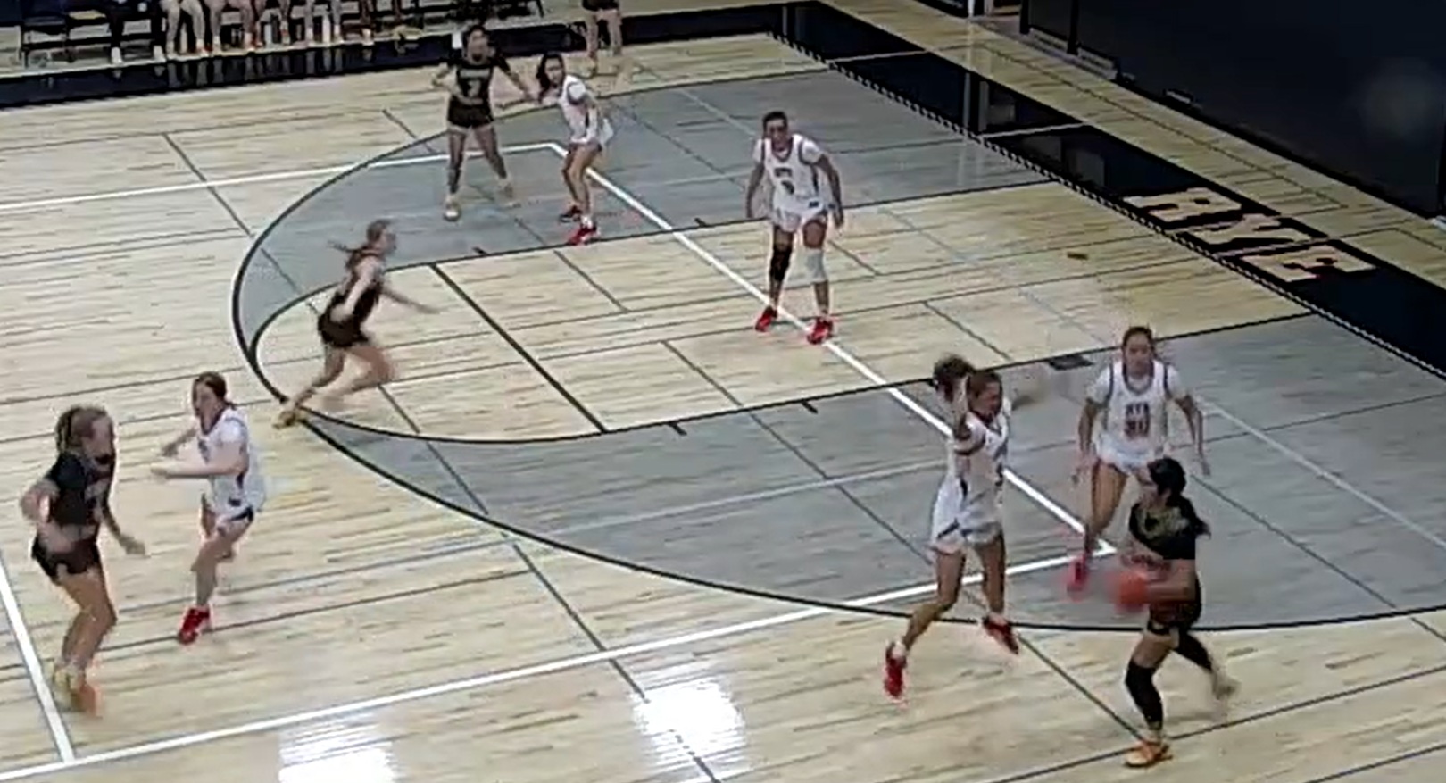 (PHOTO: The Rye Girls Basketball team defending against Clarkstown South in a win on January 12, 2026.)
