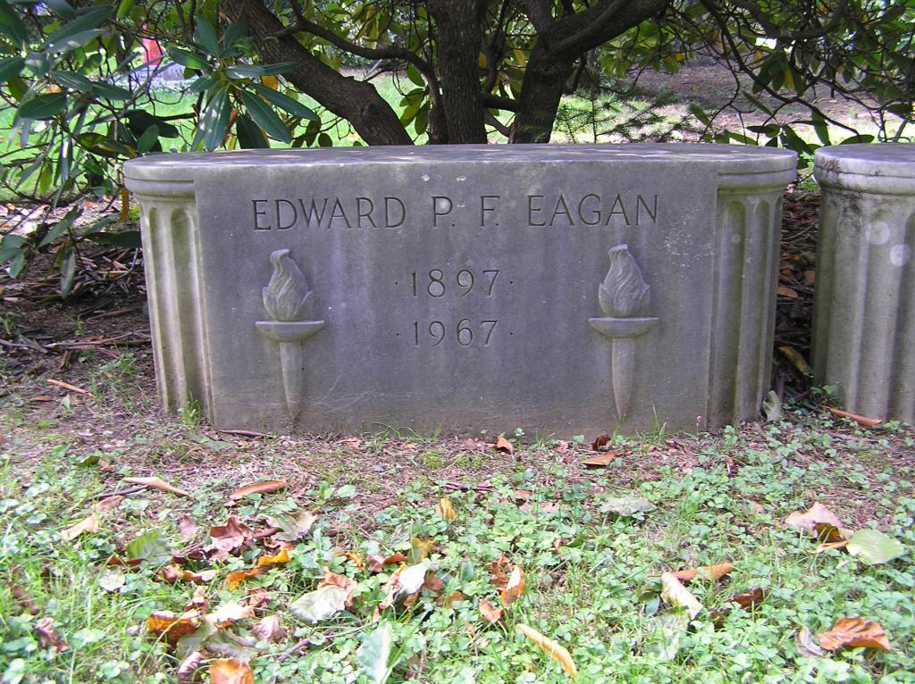 (PHOTO: The headstone of Edward Eagan in Greenwood Union Cemetery, Rye, New York. Public Domain via Wikimedia Commons.)