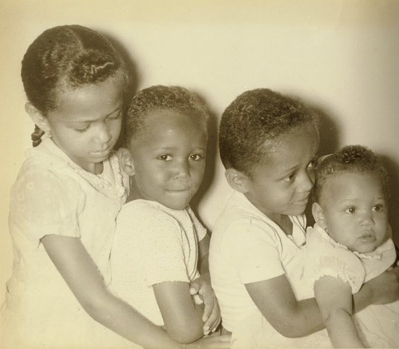 (PHOTO: Siblings Margret Anderson, Samuel Anderson, George Anderson and Marion Anderson circa 1955-1956 in Rye, NY. Contributed.)