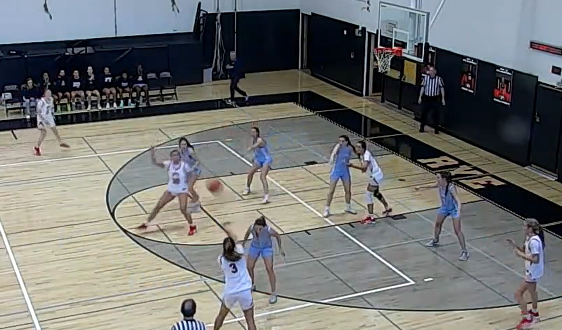 (PHOTO: The Rye Girls Basketball team moving the ball in a win vs Suffern on February 25, 2026.)