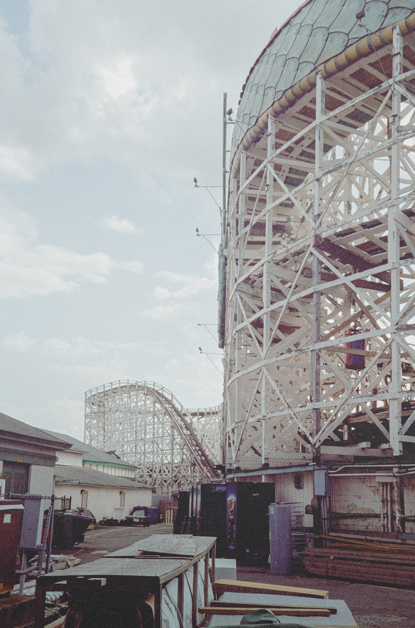 (PHOTO: Behind the Dragon. The Playland Dragon Coaster, a popular favorite since its opening in 1929. By Markus Peters.)
