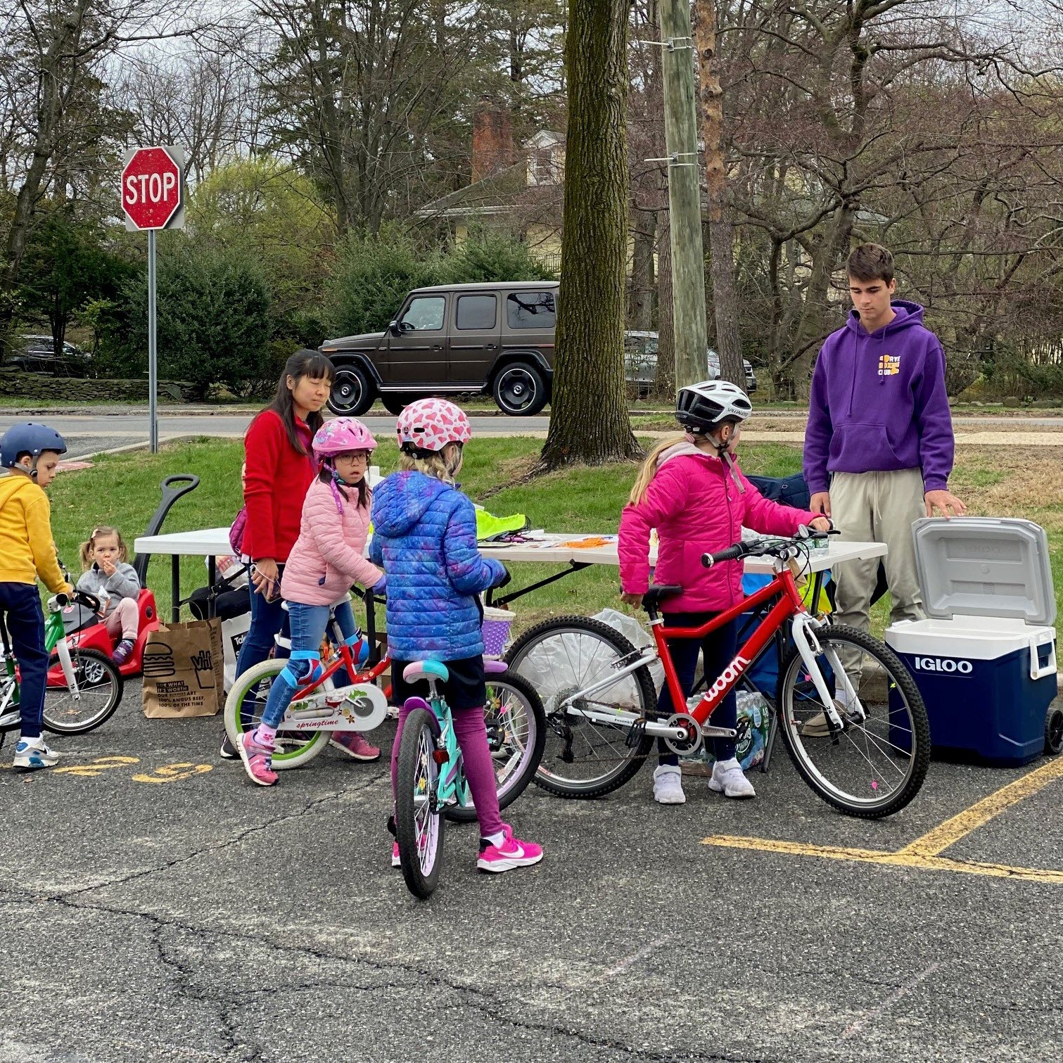 (PHOTO: Skills workshops and bike safety checks were conducted at the Traffic and Pedestrian Safety Committee's annual bike rodeo on April 6th, 2025. Contributed.)