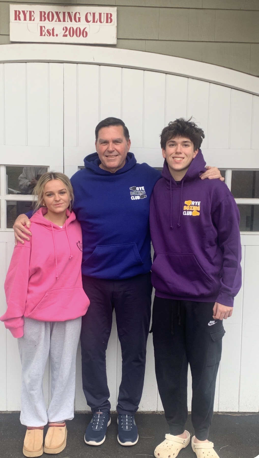 (PHOTO: Rye Boxing Club, March 2025: Hollye Caffrey, Terry McCartney, Will Kressler. Contributed.)