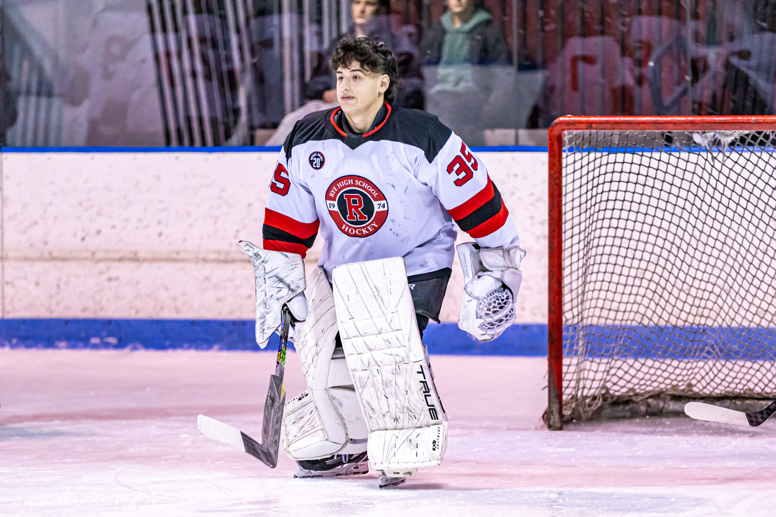 (PHOTO: Rye Hockey goaltender Fernando Mosquera. Contributed.)