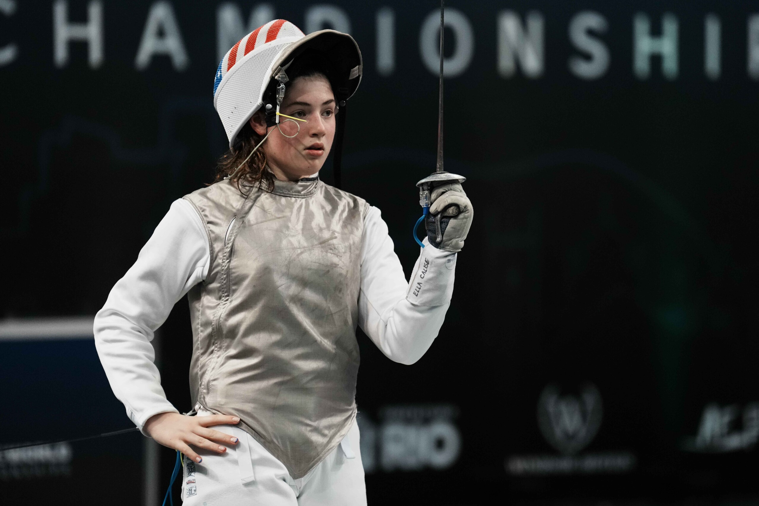 (PHOTO: Rye's Ella Calise competing at the 2026 FIE Junior World Championships in April 2026. Contributed.)