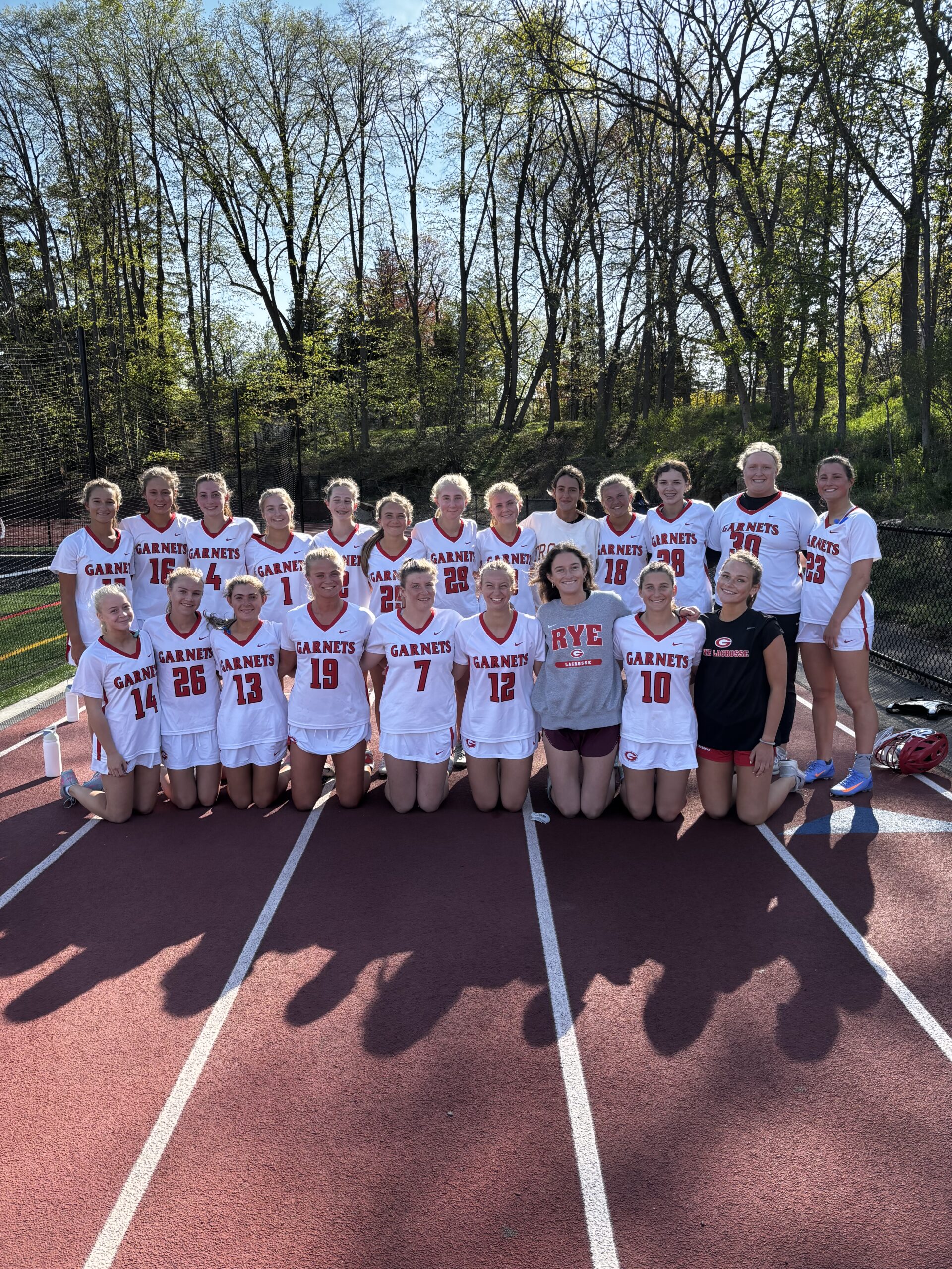 (PHOTO: The Rye Girls Lacrosse team after a win over Horace Greeley on April 18, 2026. Contributed.)