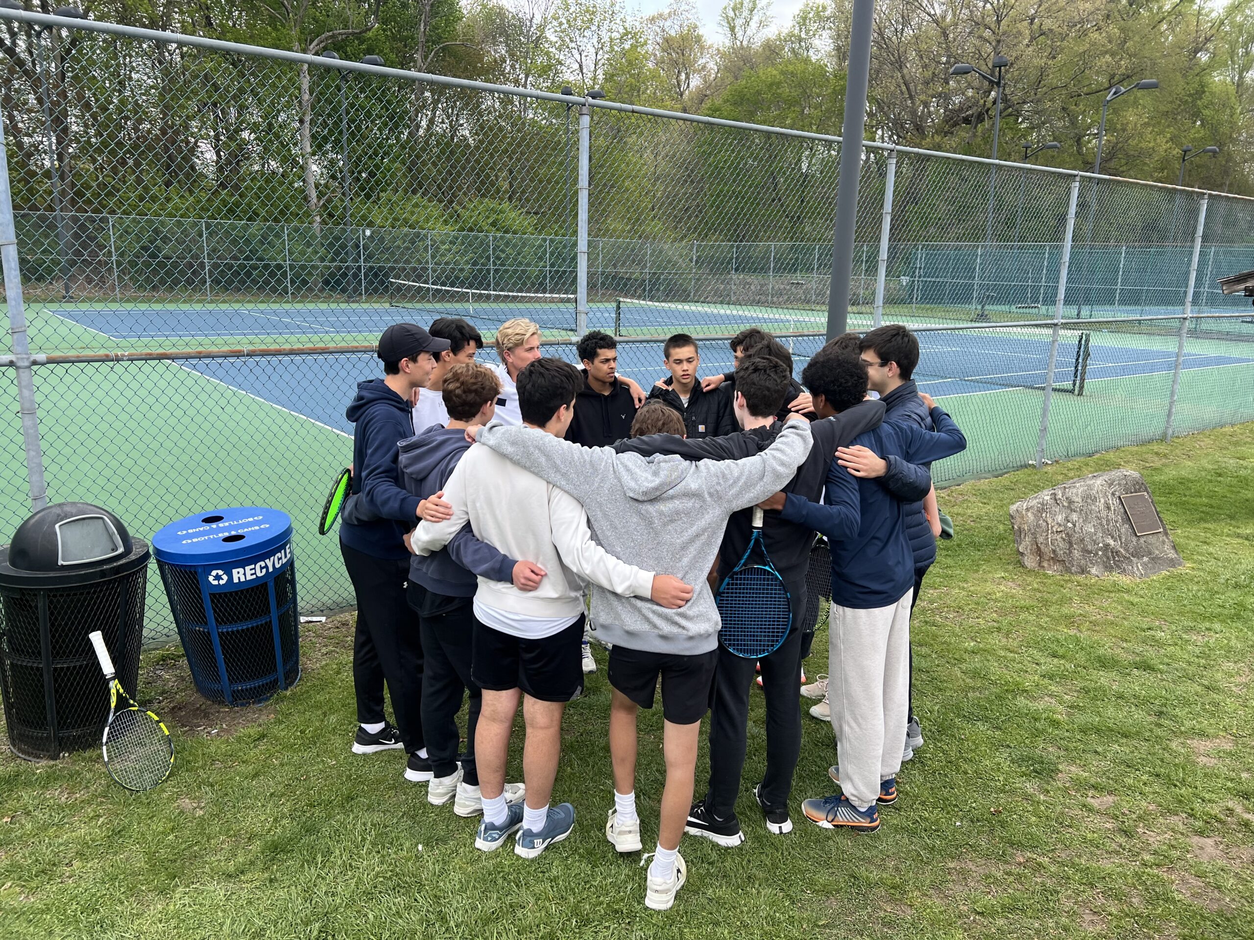 (PHOTO: The Rye Boys Tennis team from a match against Scarsdale on April 22, 2026. Contributed.)