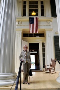 (PHOTO: Catherine ("Kitty") Fortuin Aresty at the Jay Mansion ready for Jay Day 2010. Credit: Cutty McGill.)