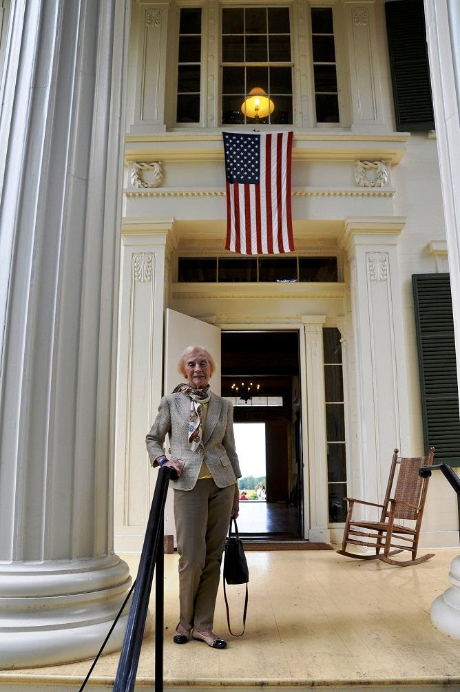 (PHOTO: Catherine ("Kitty") Fortuin Aresty at the Jay Mansion ready for Jay Day 2010. Credit: Cutty McGill.)