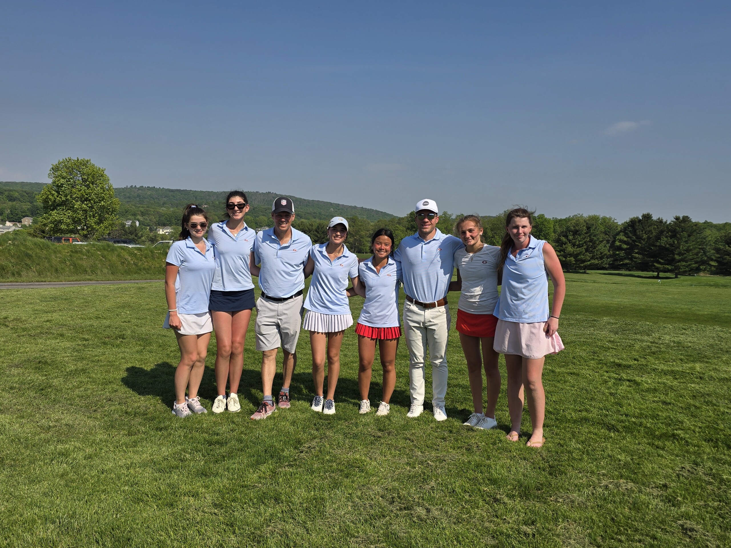 (PHOTO: The 2026 Rye Girls Golf team sectional tournament qualifiers from May 18, 2026. Credit: Alvar Lee.)