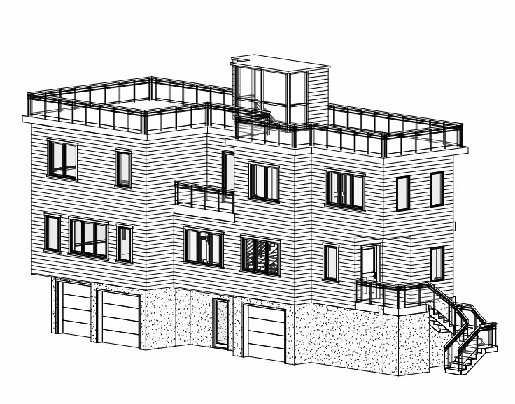 (PHOTO: The new proposed home at 632 Milton Road (across from Rye Boat Basin in corner of Hewlett). The owner is seeking a wetland permit as part of the property sits within the 100-year floodplain. Source: public planning documents.)