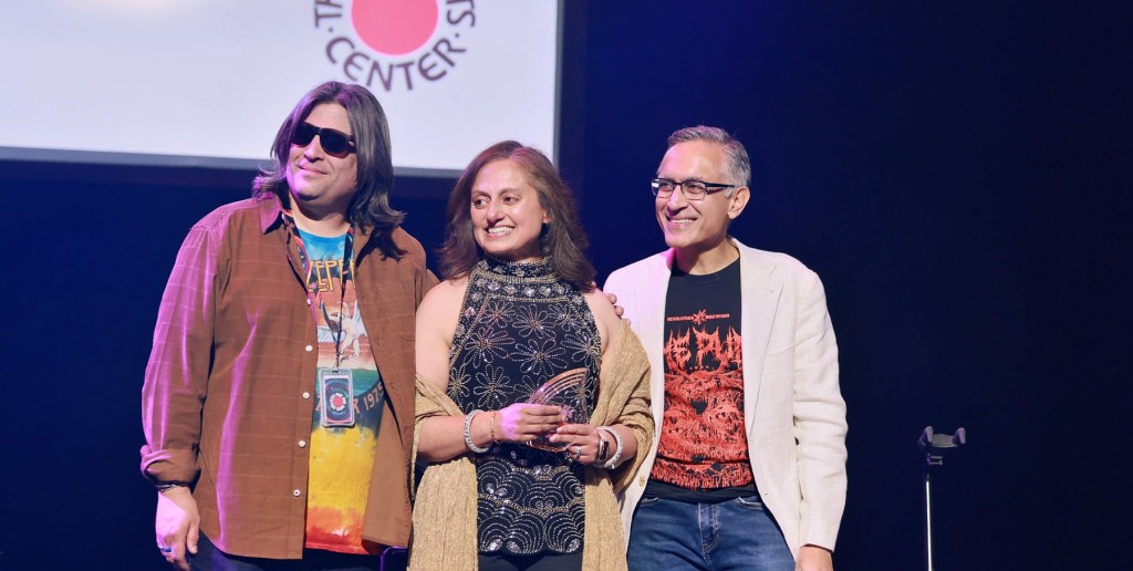 award winners on stage