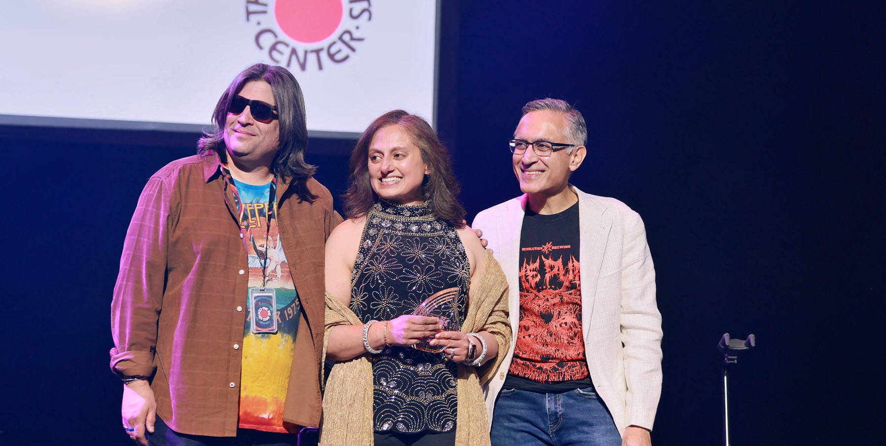award winners on stage