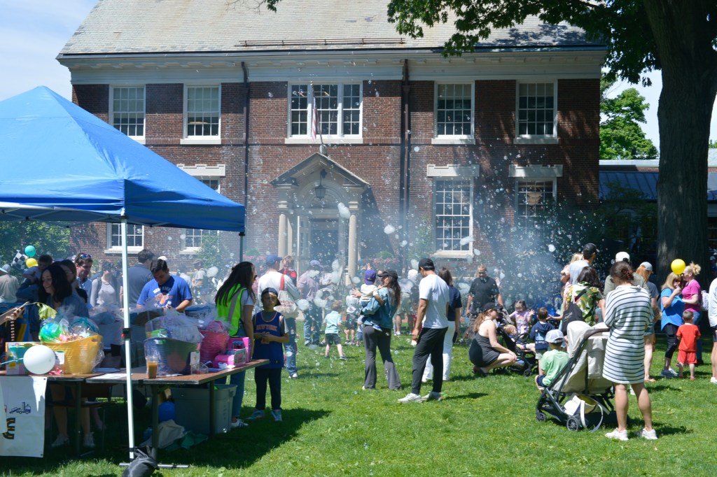 (PHOTO: Raffle baskets full of prizes were won by attendees of the Vehicle Fair. Credit: Claire Hovers.)