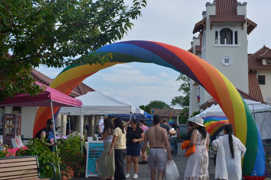 (PHOTO: The 2026 Pride event at Rye Town Park included an art fair, musical performance, a flag ceremony, and a colorful parade around the park. Credit: Claire Hovers.)