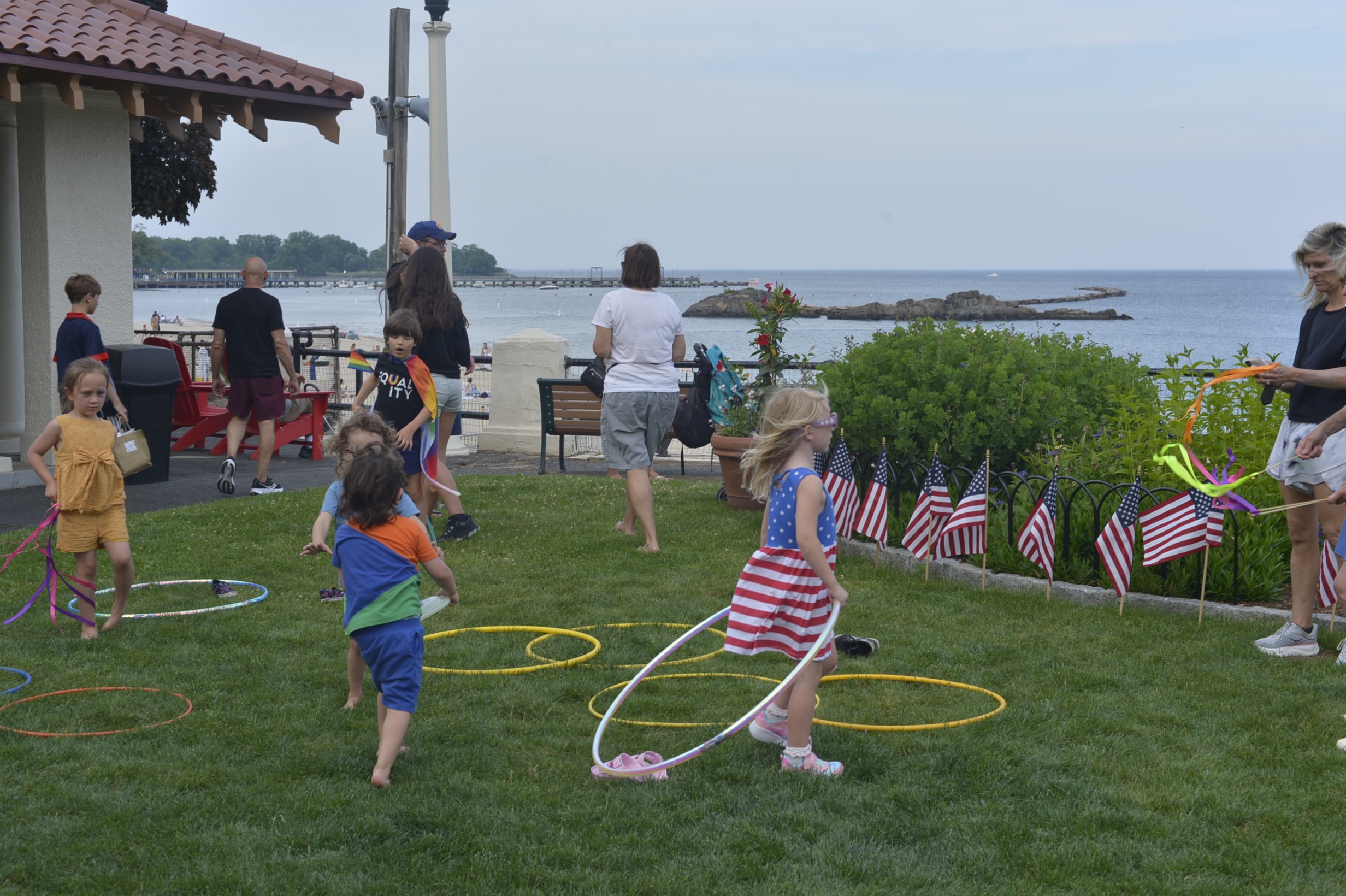 (PHOTO: Children playing at the 2026 Pride Celebration in Rye Town Park. Credit: Claire Hovers.)