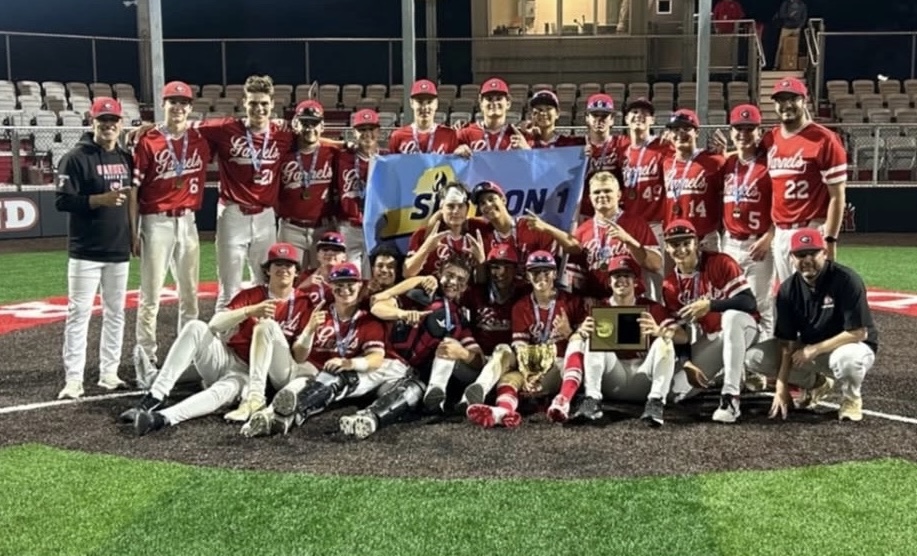 (PHOTO: The Rye Baseball team with their Section 1 championship banner on May 31, 2026. Contributed.)