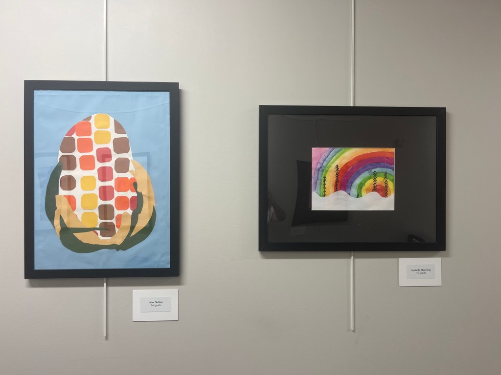 (PHOTO: Art made by students grades K-12 were featured at the annual art exhibition at the Central Administration Building. Credit: Claire Curran.)