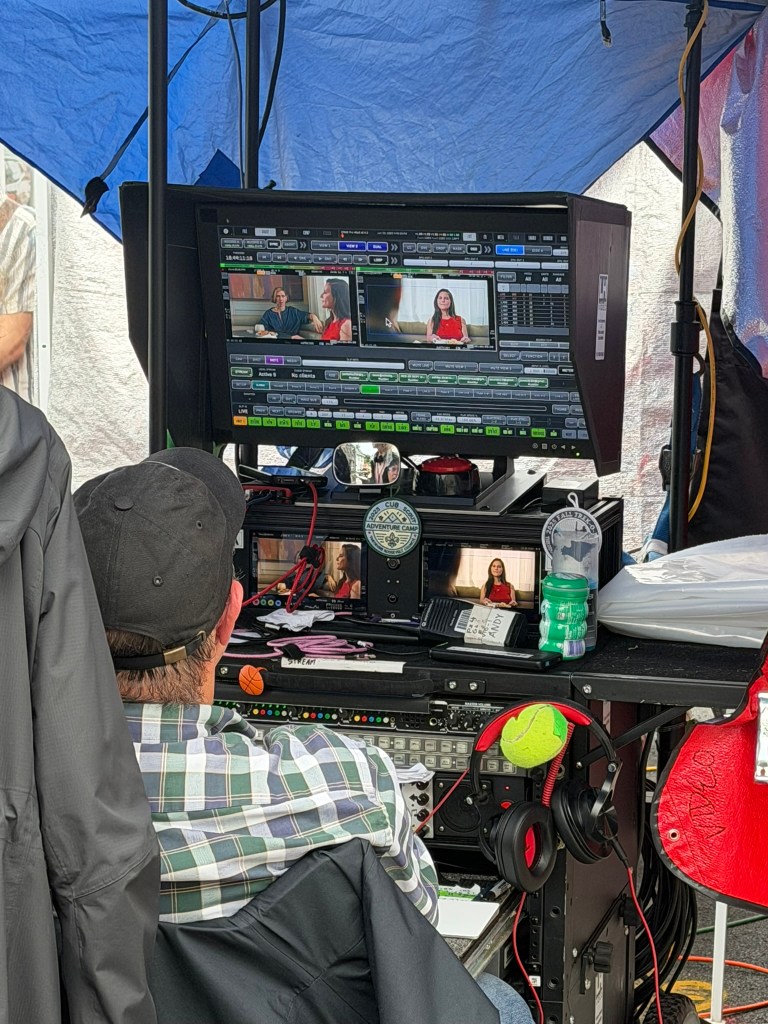 (PHOTO: Actress Olivia Munn was on set at Sunshine Coffee Roasters on June 23, 2026.)