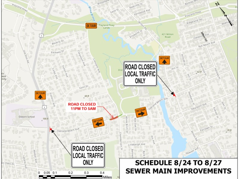Oakland Beach Avenue to See Overnight Closures Starting August 24
