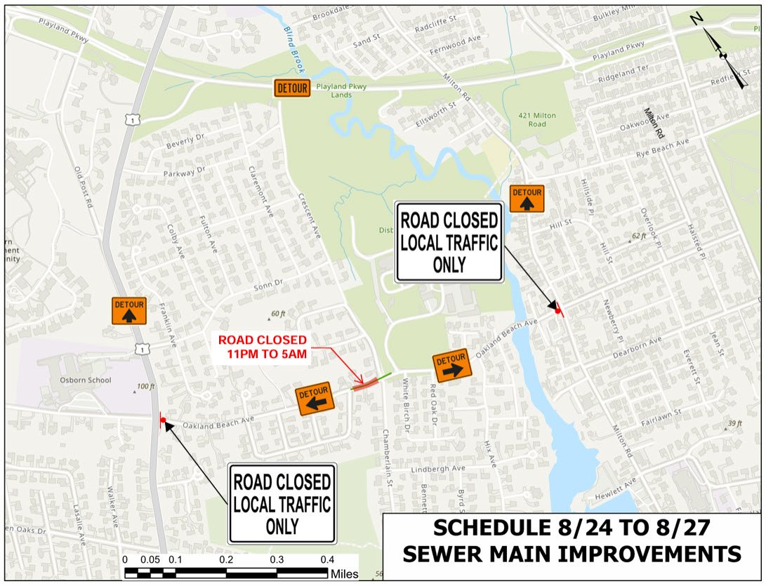 map of road closure