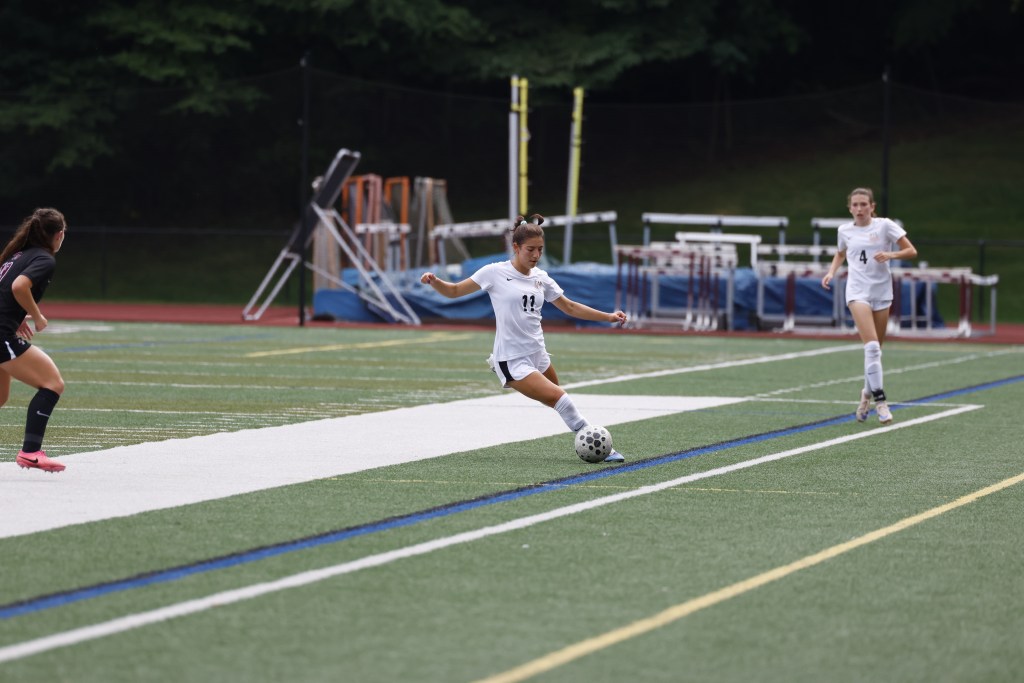 (PHOTO: Rye Girls Soccer's Shira Rand from a draw against Albertus Magnus on September 9, 2026. Contributed.)
