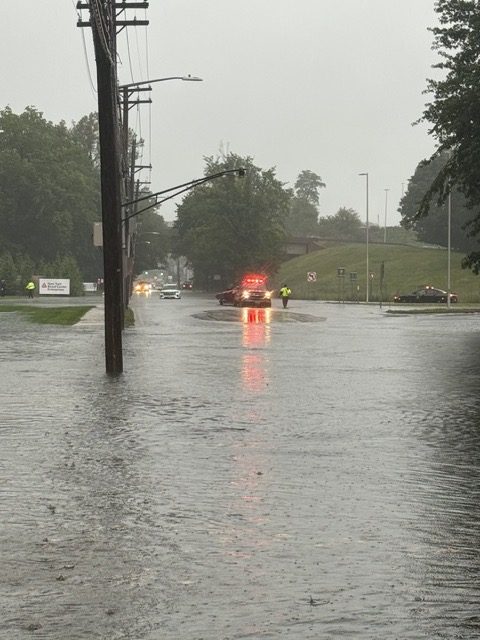 Flood waters