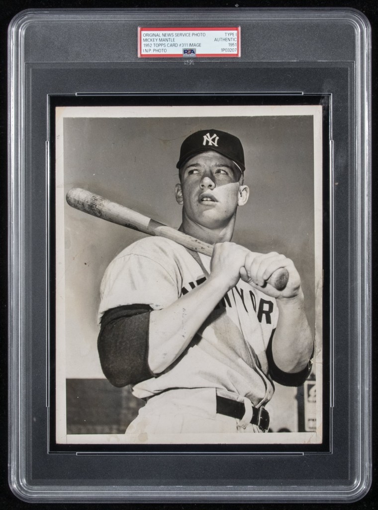 Photo of Mickey Mantle as a rookie