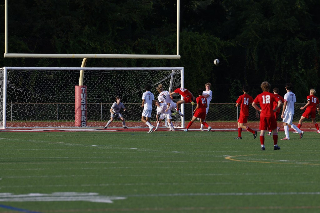 (PHOTO: The Rye Boys Soccer team from a game against Somers on September 30, 2026. Credit: Alvar Lee.)