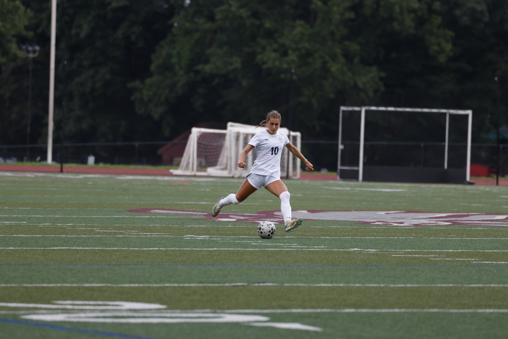 (PHOTO: Rye Girls Soccer's Hannah Jachman (#10) from September 9, 2026. Credit: Alvar Lee.)