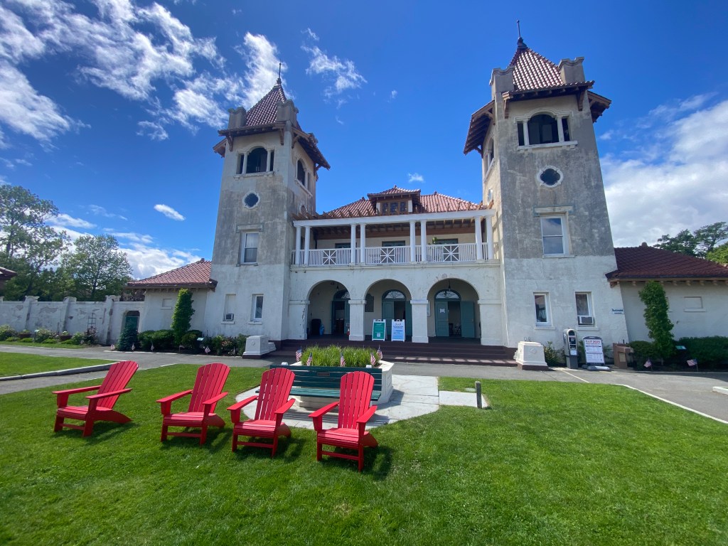 (PHOTO: Rye Town Park is seeking a wetland permit before installing an ADA-compliant concrete sidewalk to replace a portion of the existing stone dust and gravel promenade.)