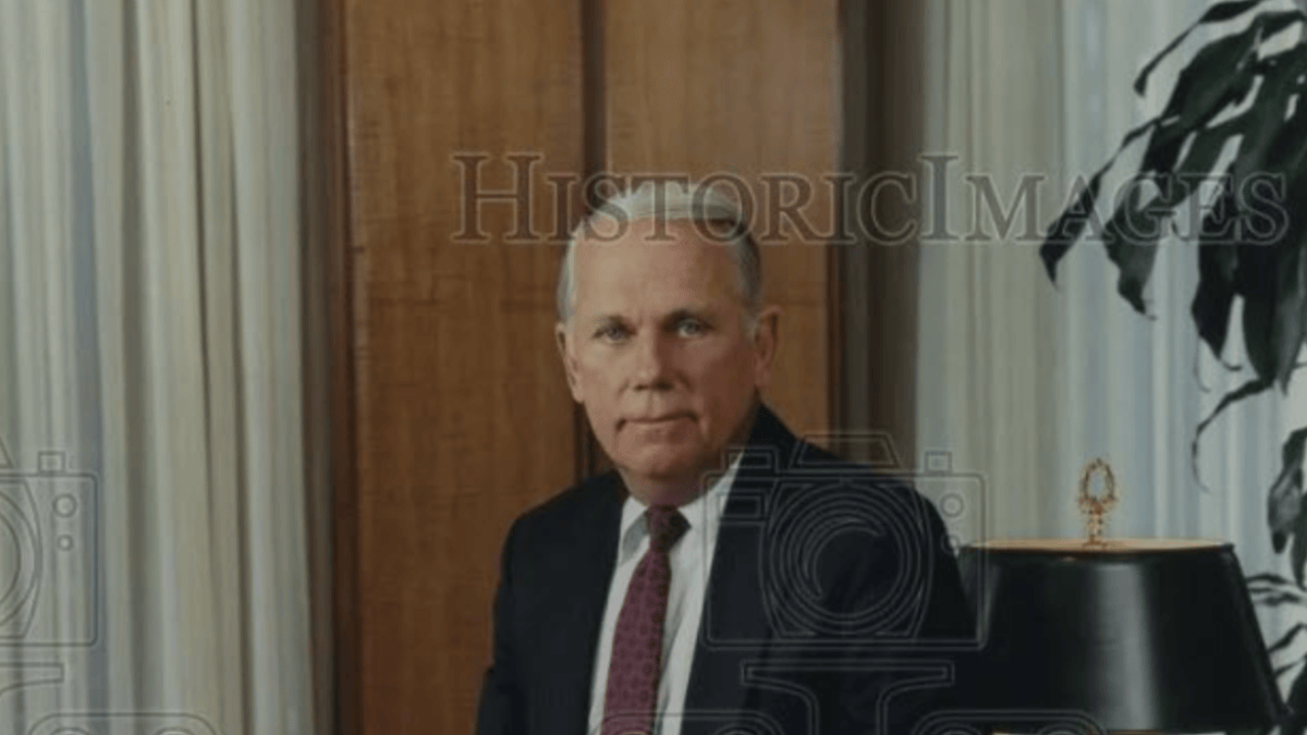 (PHOTO: A 1991 press photo handout of Daniel B. Burke when he was president and CEO of Capital Cities ABC Inc., being sold by Historic Images.)