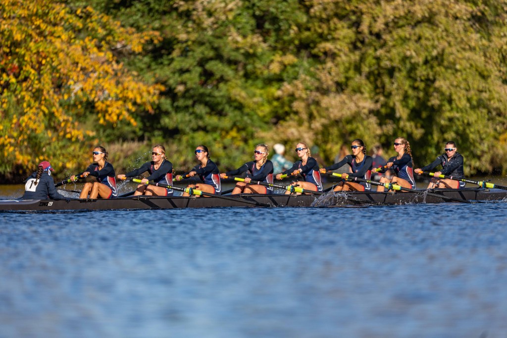 (PHOTO: The RowAmerica Rye Women's Youth 8+ boat from a victory at the Head of the Charles regatta in October 2026. Contributed.)