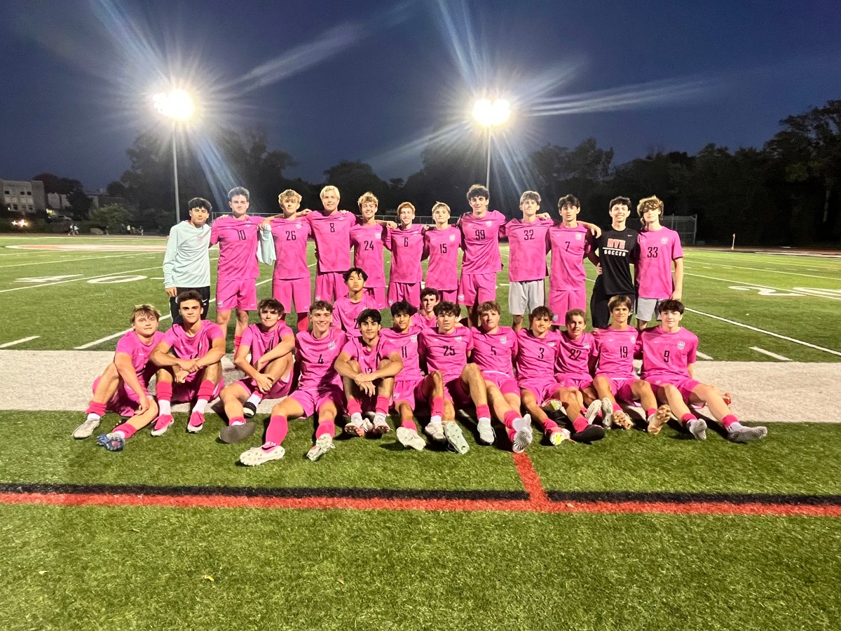 Boys Soccer Debuts Pink Kits in Shutout Victory Over Peekskill