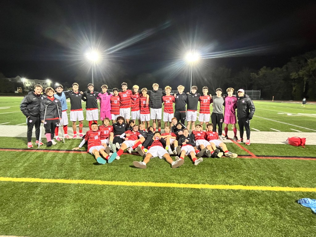 (PHOTO: The Rye Boys Soccer team after a playoff win on October 23, 2026. Contributed.)