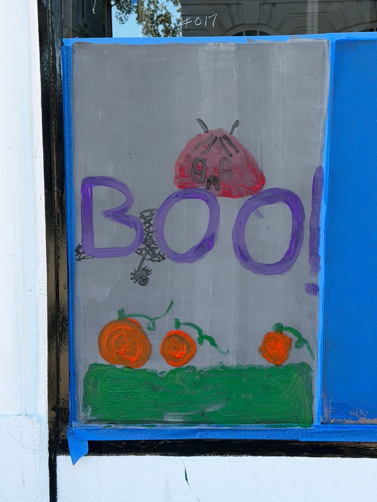 Halloween window painting
