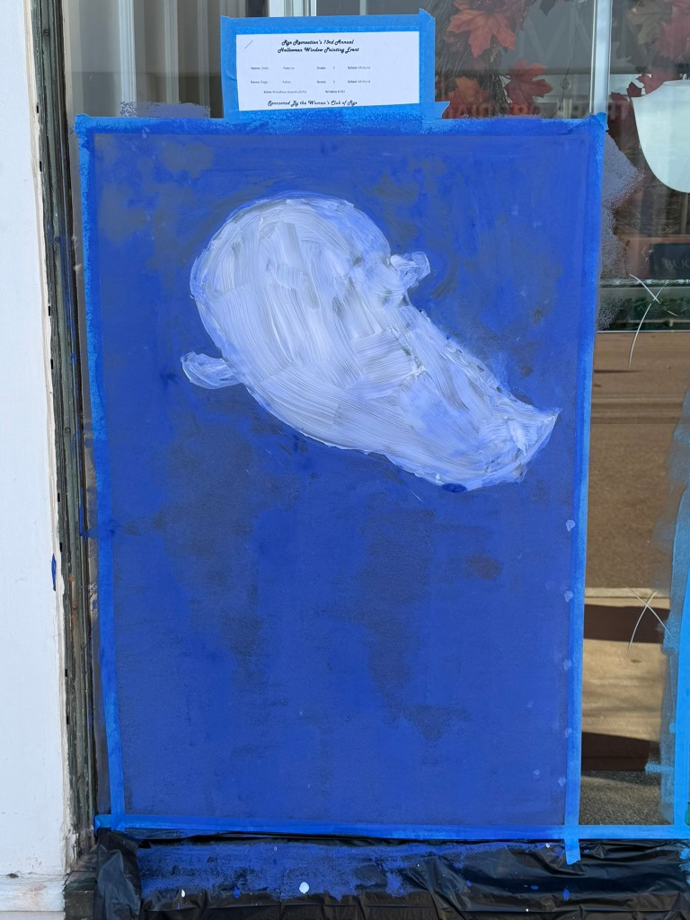 Halloween window painting
